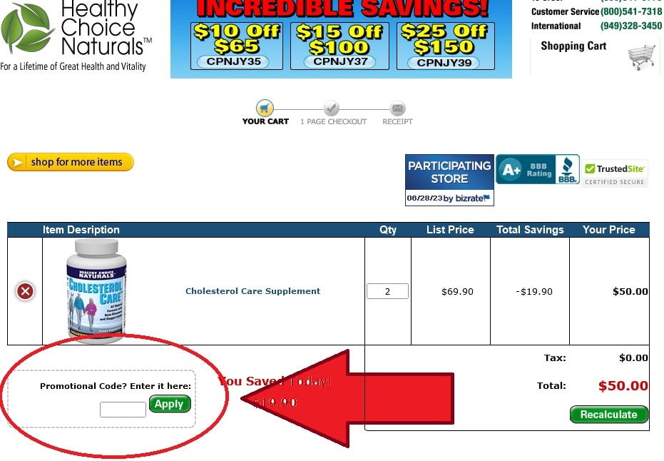 How to redeem Healthy Choice Naturals codes