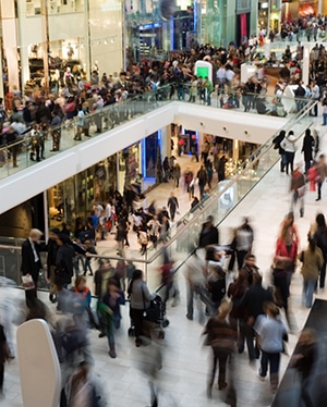 Crowd in the mall