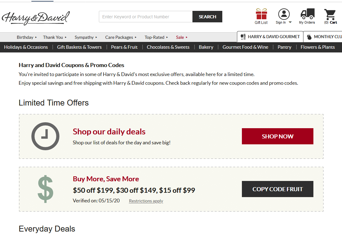 Harry And David Free Shipping Code & 15 Off Coupon 2024 January