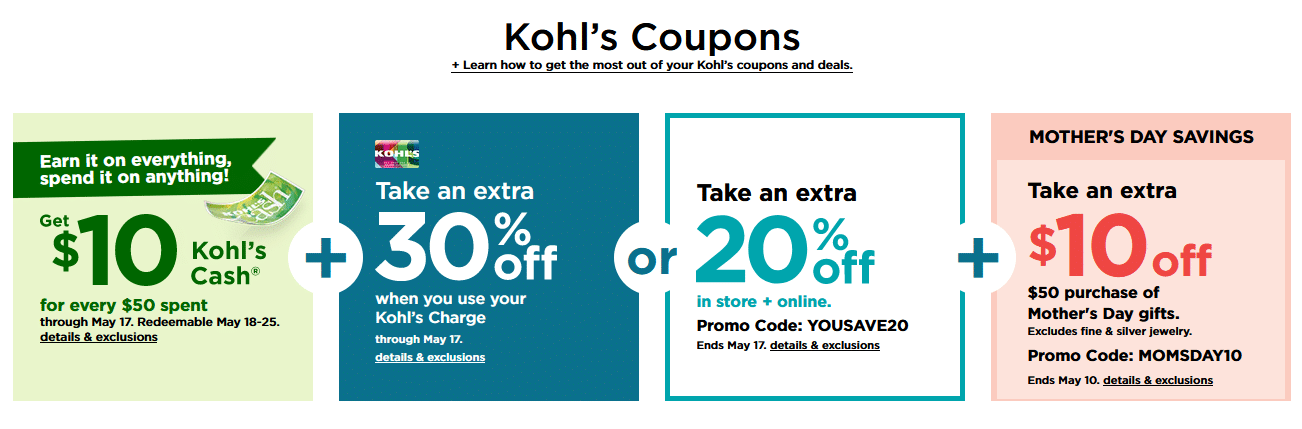 Kohl's Coupon Codes: 30% off, free shipping + earn Kohl's Cash