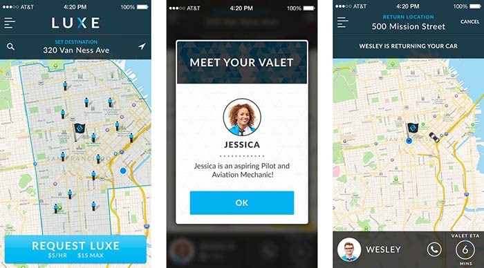 Luxe Valet app