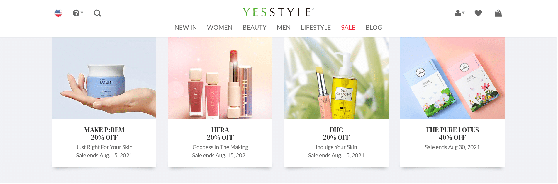 YesStyle website