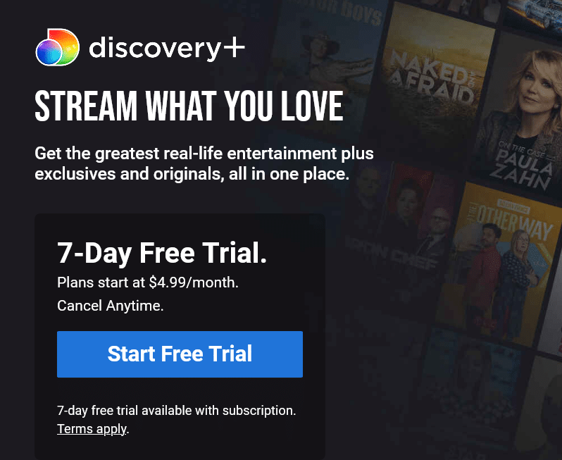 discovery plus website