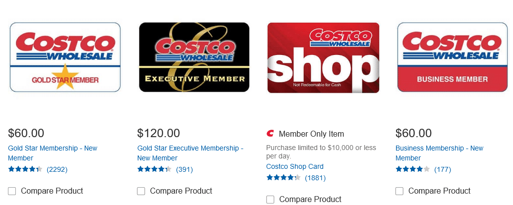 Costco Memberships