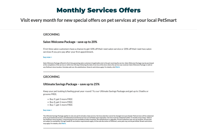 25 OFF Petsmart Grooming Coupon September 2024