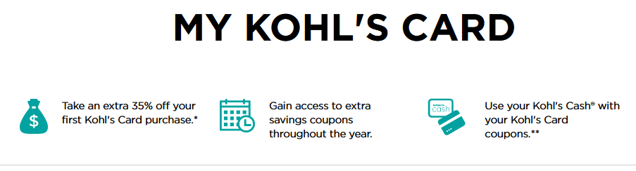 kohls card for 30 off