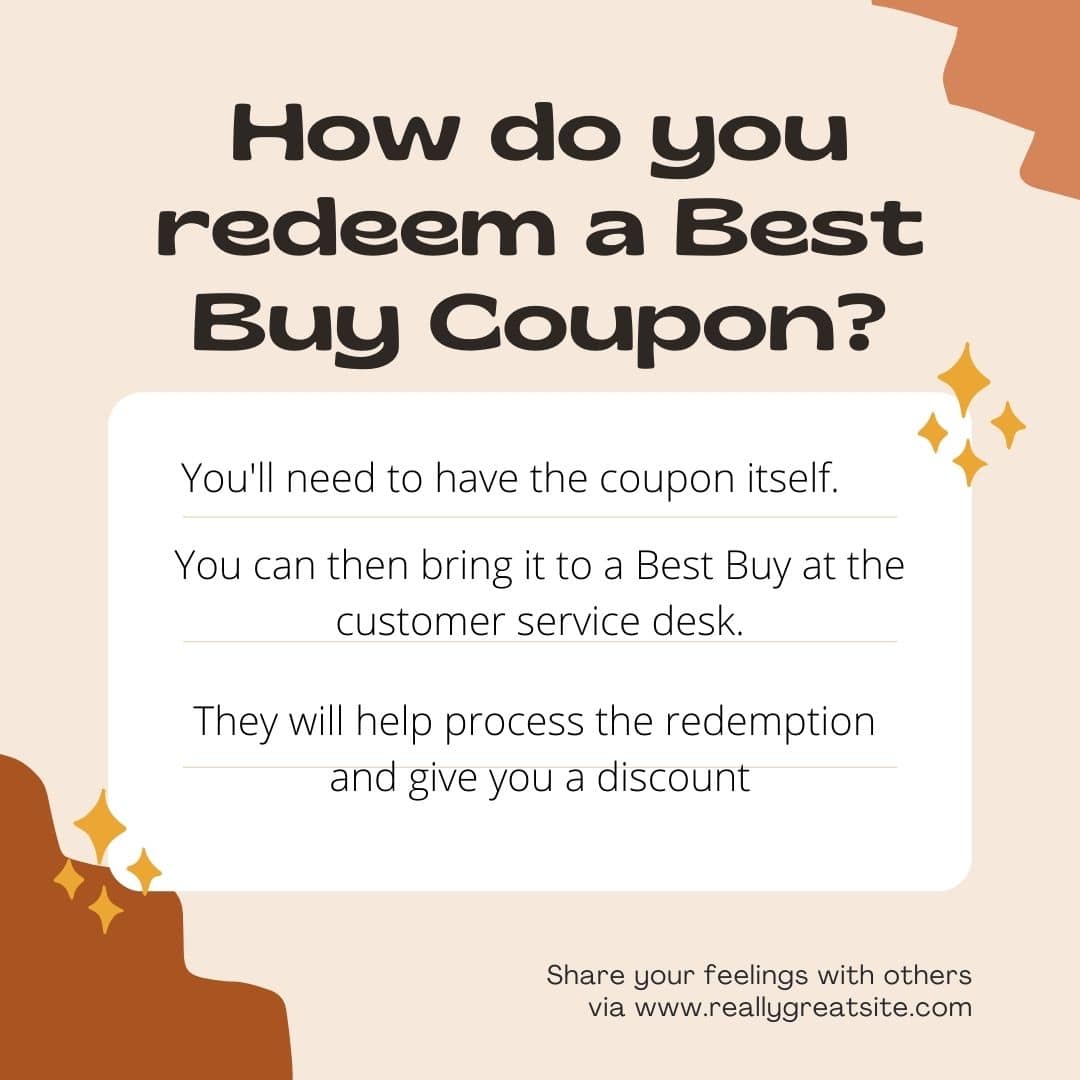 How do you redeem a Best Buy Coupon