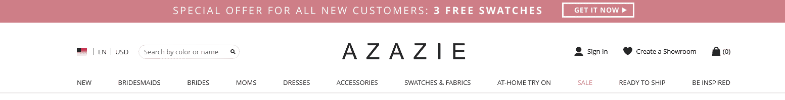 Azazie website