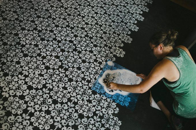 STENCILED FLOORING