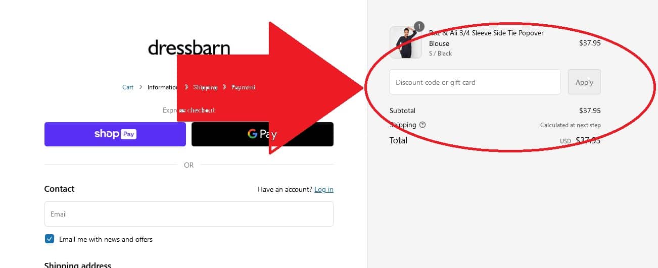 How to redeem Dressbarn coupon codes